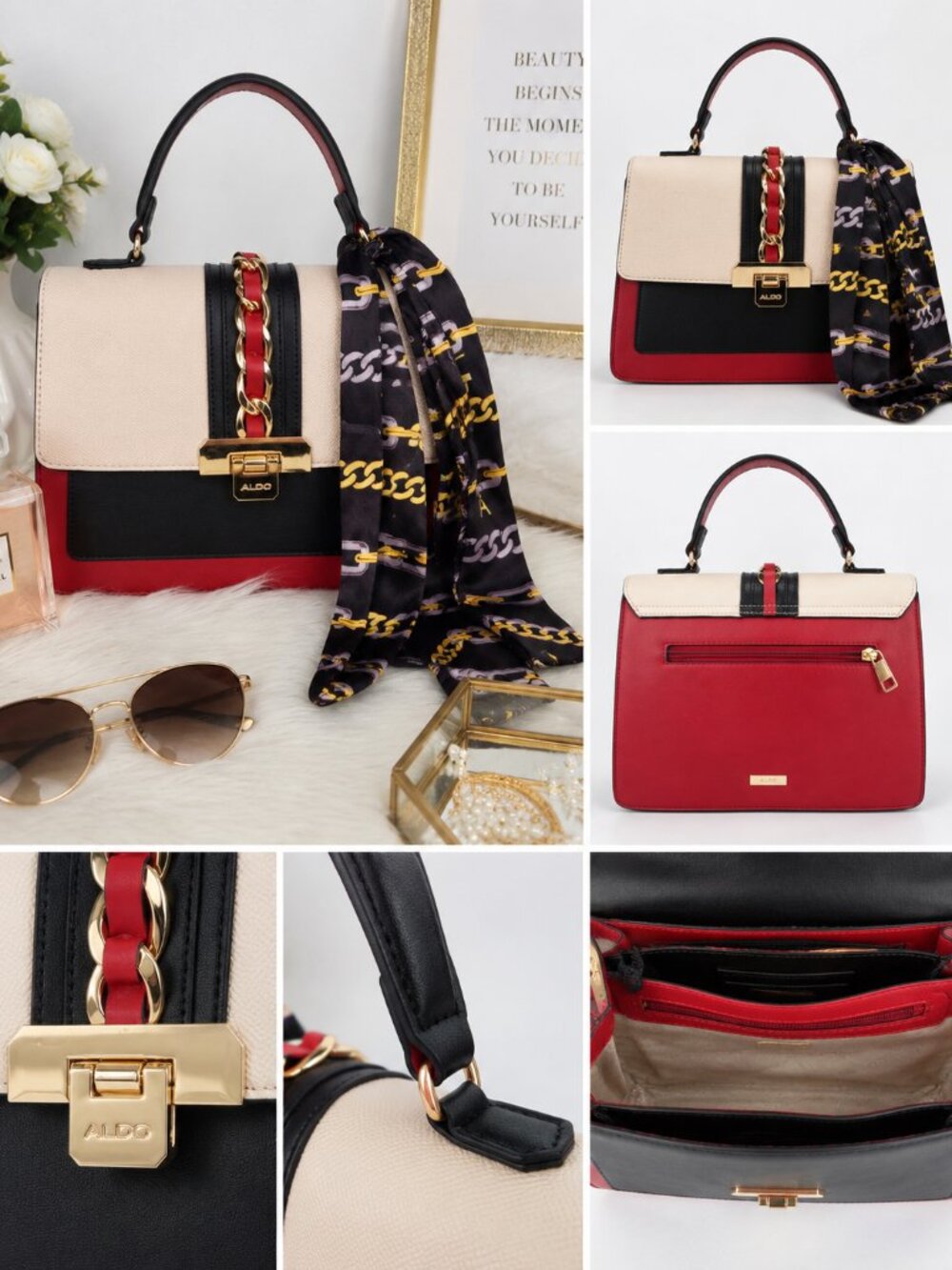 Aldo Color block handbag